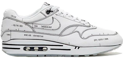 Pre-owned Nike Air Max 1 Tinker Schematic In White/black-vast Grey |  ModeSens