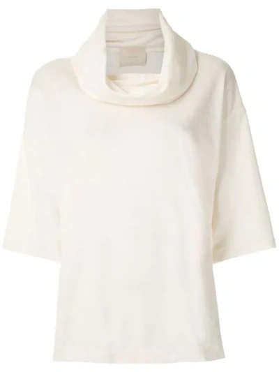 Framed Soft Velvet Top In White