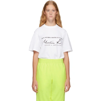 Martine Rose Printed Logo T-shirt In White