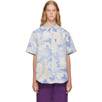 Martine Rose Blue Floral Woven Shirt