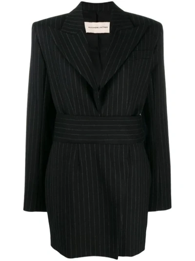Alexandre Vauthier Pinstripe Suit Dress In Black