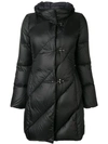 Fay Hooded Padded Coat In Black