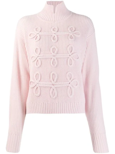 Karl Lagerfeld Soutache Detail Jumper In Pink