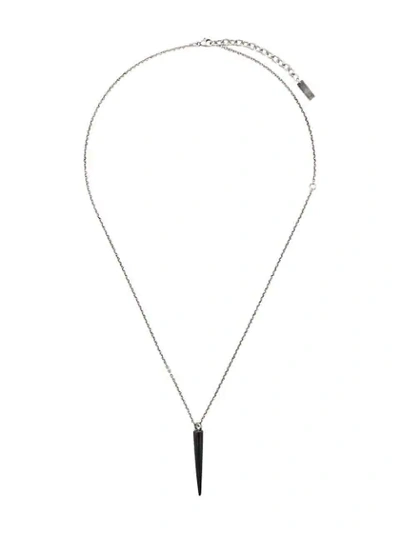 Saint Laurent Spike Pendant Necklace In 8110