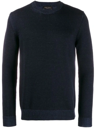 Roberto Collina Long Sleeve Knitted Jumper In Blue