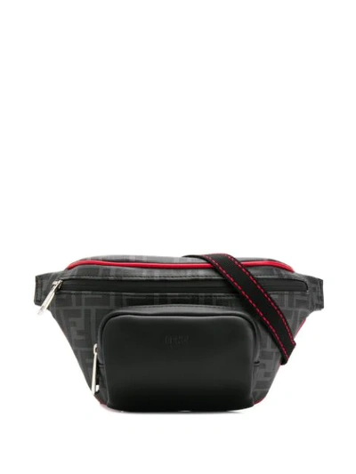 Fendi Ff-motif Belt Bag In Black