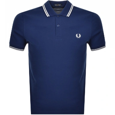 Fred Perry Twin Tipped Polo T Shirt Blue