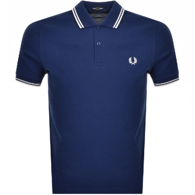 Fred Perry Twin Tipped Polo T Shirt Blue In Blue