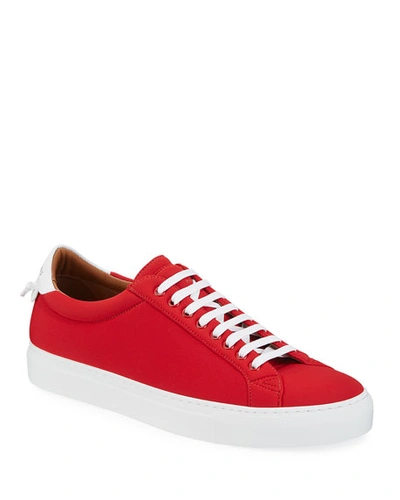 Givenchy Men's Urban Street Spandex Low-top Sneakers In Red