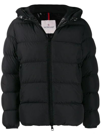 Moncler Dubois Logo-print Padded Puffer Coat In Black ModeSens