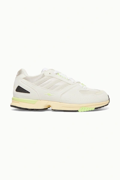 Adidas Originals Zx 4000 Leather-trimmed Mesh And Suede Sneakers In White
