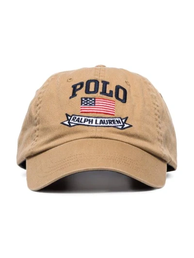 Polo Ralph Lauren Logo-embroidered Baseball Cap In Neutrals
