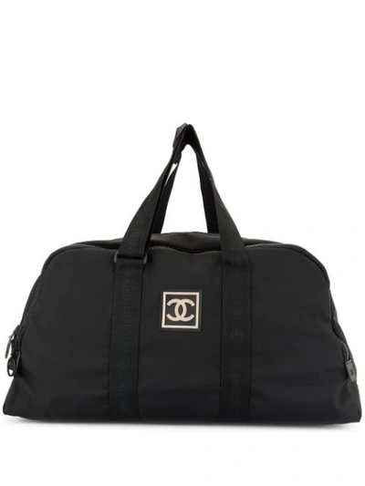 Pre-owned Chanel Sports Line Cc Travel Bag In Black
