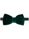 Dolce & Gabbana Velvet Bow Tie In Green
