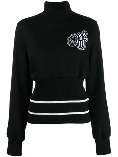 Off-white Cheerleader Ribbed Sweatshirt Black Blac