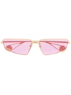 Gucci Women's Fs Evolution Square-frame Metal Sunglasses In Pink
