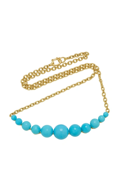 Irene Neuwirth 18k Gold And Turquoise Necklace