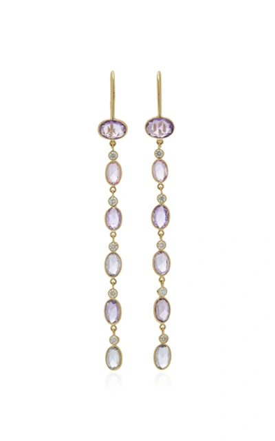 Amrapali Darshana 18k Gold, Sapphire And Diamond Earrings In Multi