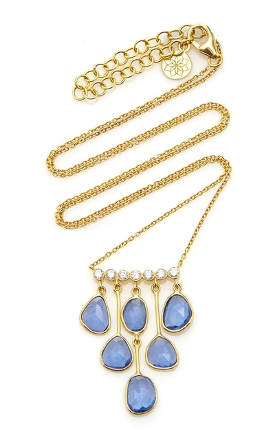 Amrapali Rashmika 18k Gold Sapphire And Diamond Necklace In Blue