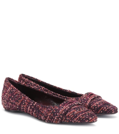 Bougeotte Bouclé Ballet Flats In Red