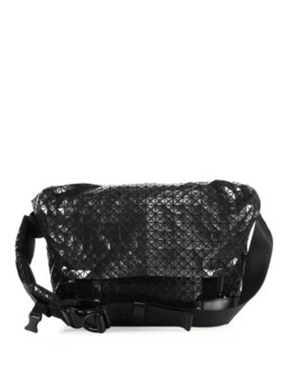 Bao Bao Issey Miyake Geometric Paneled Rider Messenger Bag In Black