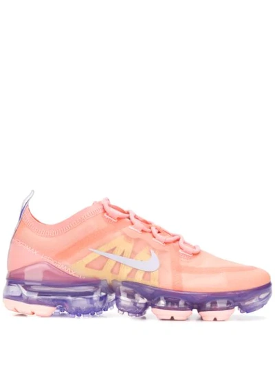 Nike Air Vapormax 2019 Mesh And Pvc Sneakers In Bleached Coral/ Amethyst Tint