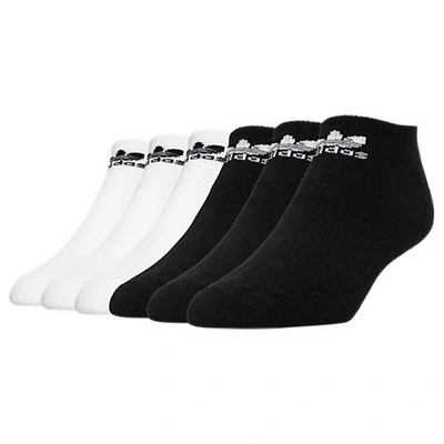 Adidas Originals Trefoil No-show Socks (6-pack) In Black/white