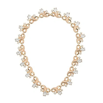 Susan Caplan Vintage 1960s Vintage Trifari Crystal Bow Necklace