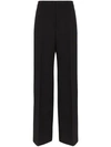 Jil Sander Split-cuff Wool-blend Trousers In Blue