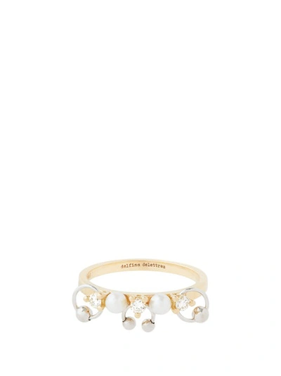 Delfina Delettrez Two In One Ring In Yellow/white Gold