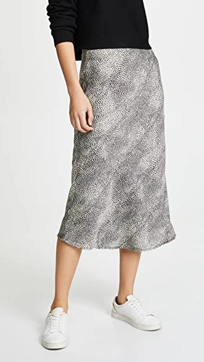 Re:named Re: Named Animal Print Midi Skirt In Black/white