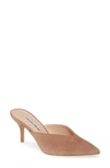 Charles David Women's Askan Mid-heel Mules In Blush Nude Suede