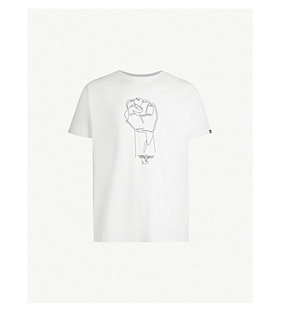 Boy London Graphic-print Cotton-jersey T-shirt In Off White