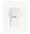 Sandro ‘paris Is For Lovers' Slogan Cotton-jersey T-shirt In White