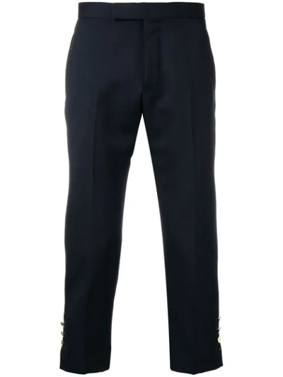 Thom Browne Slim-fit Mid-rise Trouser In Blue