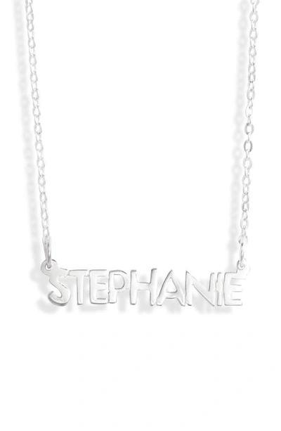 Argento Vivo Small Personalized Name Necklace In Silver