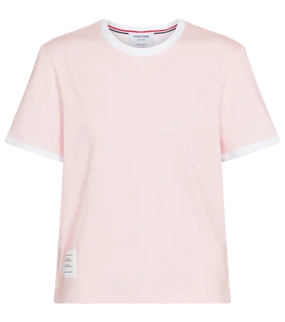 Thom Browne Cotton Jersey T-shirt In Pink