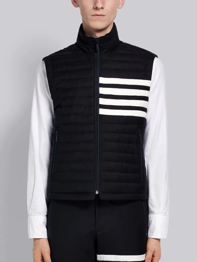 Thom Browne 4 Bar Down-filled Ski Vest In Blue