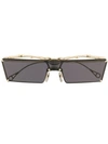 Innerraum Rectangular Frame Sunglasses In Gold