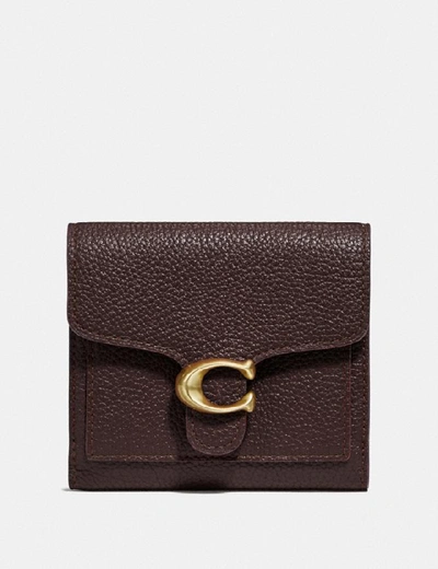 Coach Tabby Small Wallet In Oxblood/brass