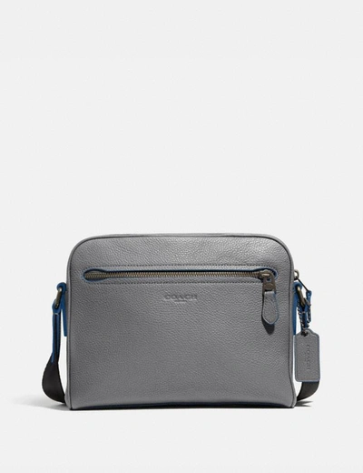 Coach Metropolitan Soft Camera Bag In Grey/black Antique Nickel