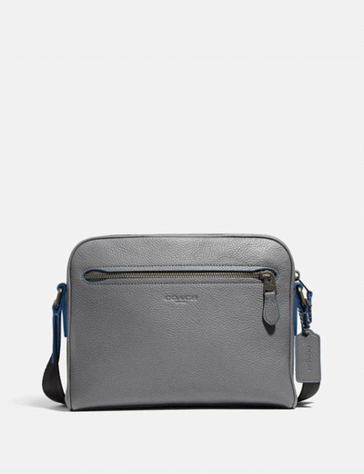 Coach Metropolitan Soft Camera Bag In Grey black Antique Nickel