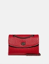 Coach Parker With Quilting And Rivets - Women's In Red Apple/pewter