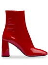 Prada Square-toe Boots In Red