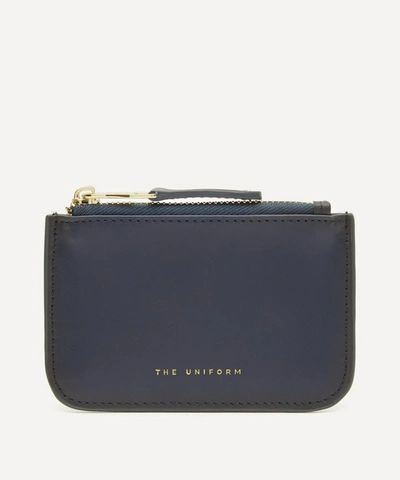 The Uniform Leather Zip Purse In Airone