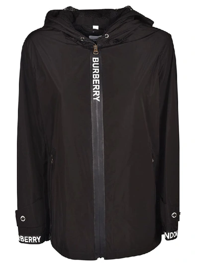 Burberry Everton Rain Coat In Black
