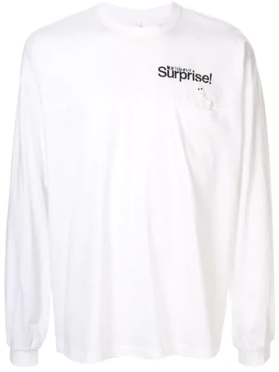 Doublet Slogan Long-sleeve Top In White