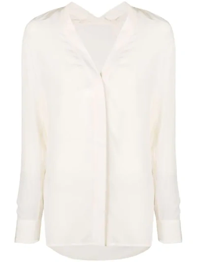 Victoria Beckham V-neck Blouse In White