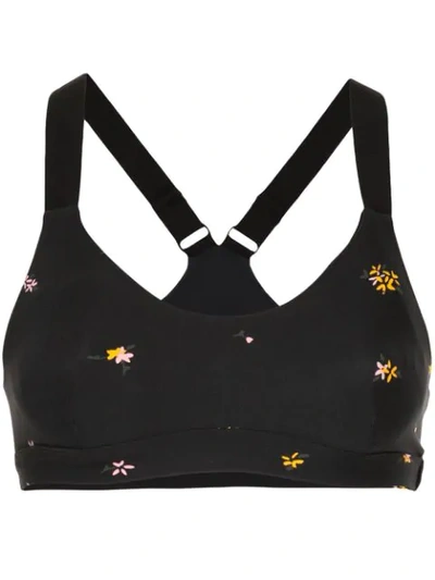 The Upside Floral Sports Bra In Black