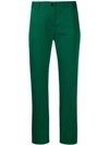 Dolce & Gabbana Cropped Chino Trousers In Green